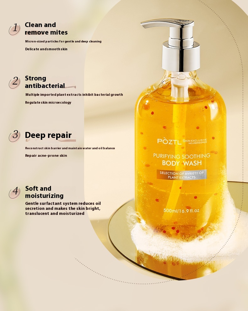Anti-Acne Body Shower Gel – Clarifying Body Wash for Bacne, Chest Acne & Blemish-Prone Skin