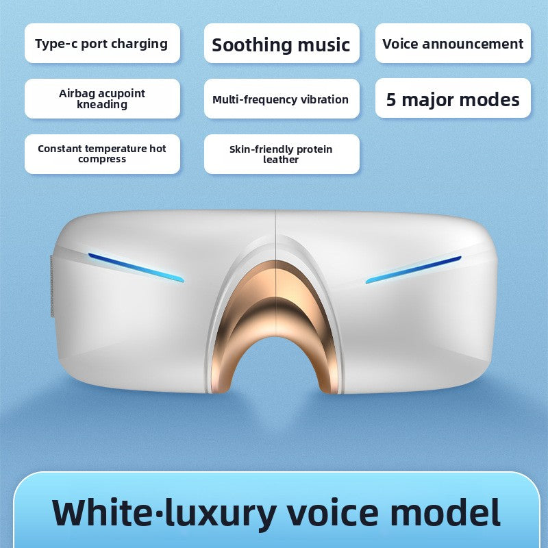 Smart Eye Massager with Heat & Vibration — Depuff, Relieve Strain & Sleep Better