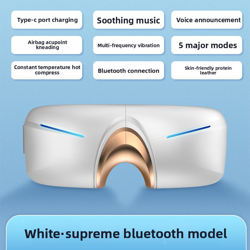 Smart Eye Massager with Heat & Vibration — Depuff, Relieve Strain & Sleep Better