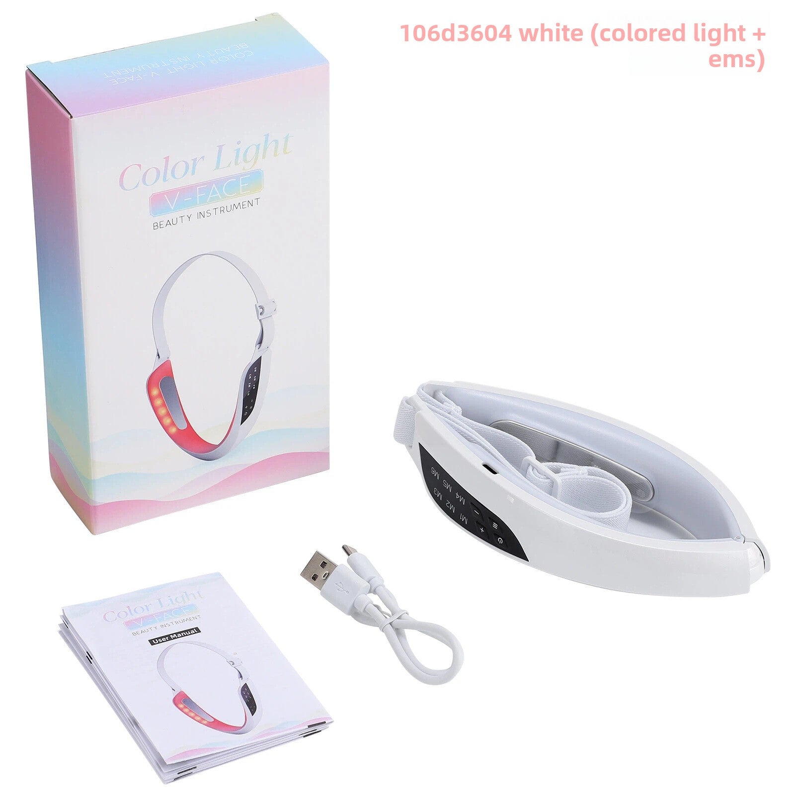 EMS Microcurrent Facial Toning Device — V-Shape Lift, Multi-Color LED & Full Body Use