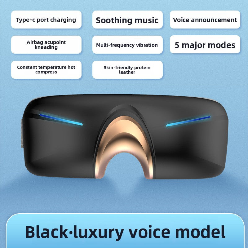 Smart Eye Massager with Heat & Vibration — Depuff, Relieve Strain & Sleep Better