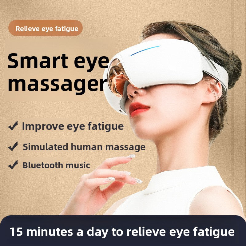 Smart Eye Massager with Heat & Vibration — Depuff, Relieve Strain & Sleep Better