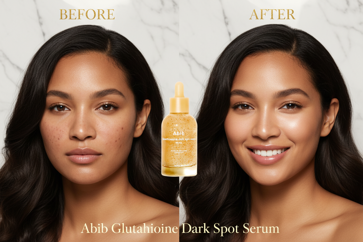 Abib Glutathione Dark Spot Serum - Before & After with Real Product