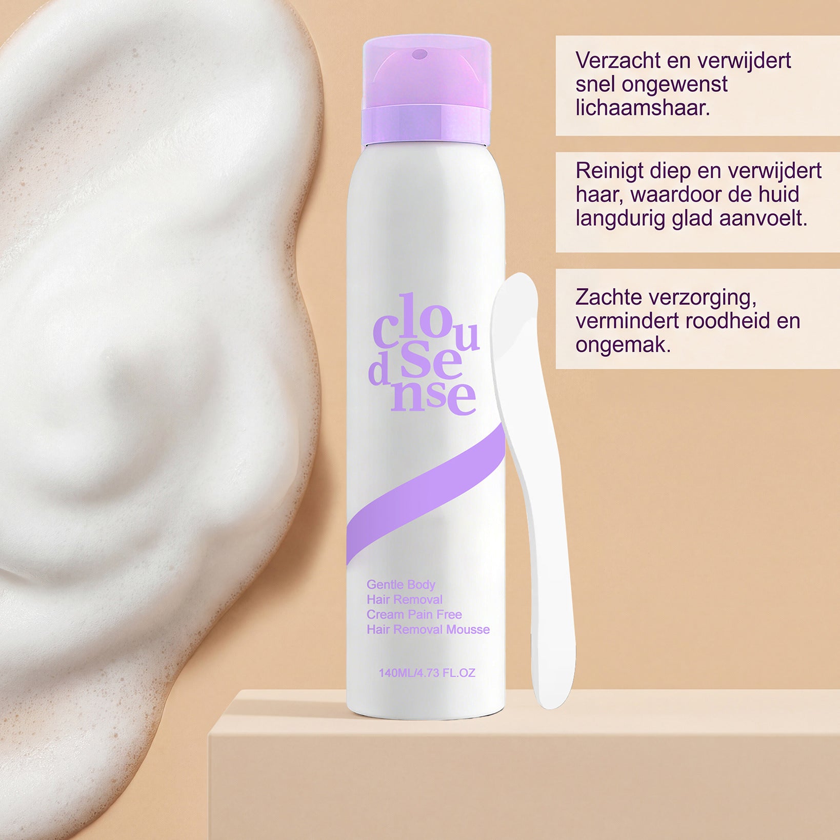 Painless Hair Removal Mousse — Smooth Skin in Minutes, Gentle for Sensitive Skin