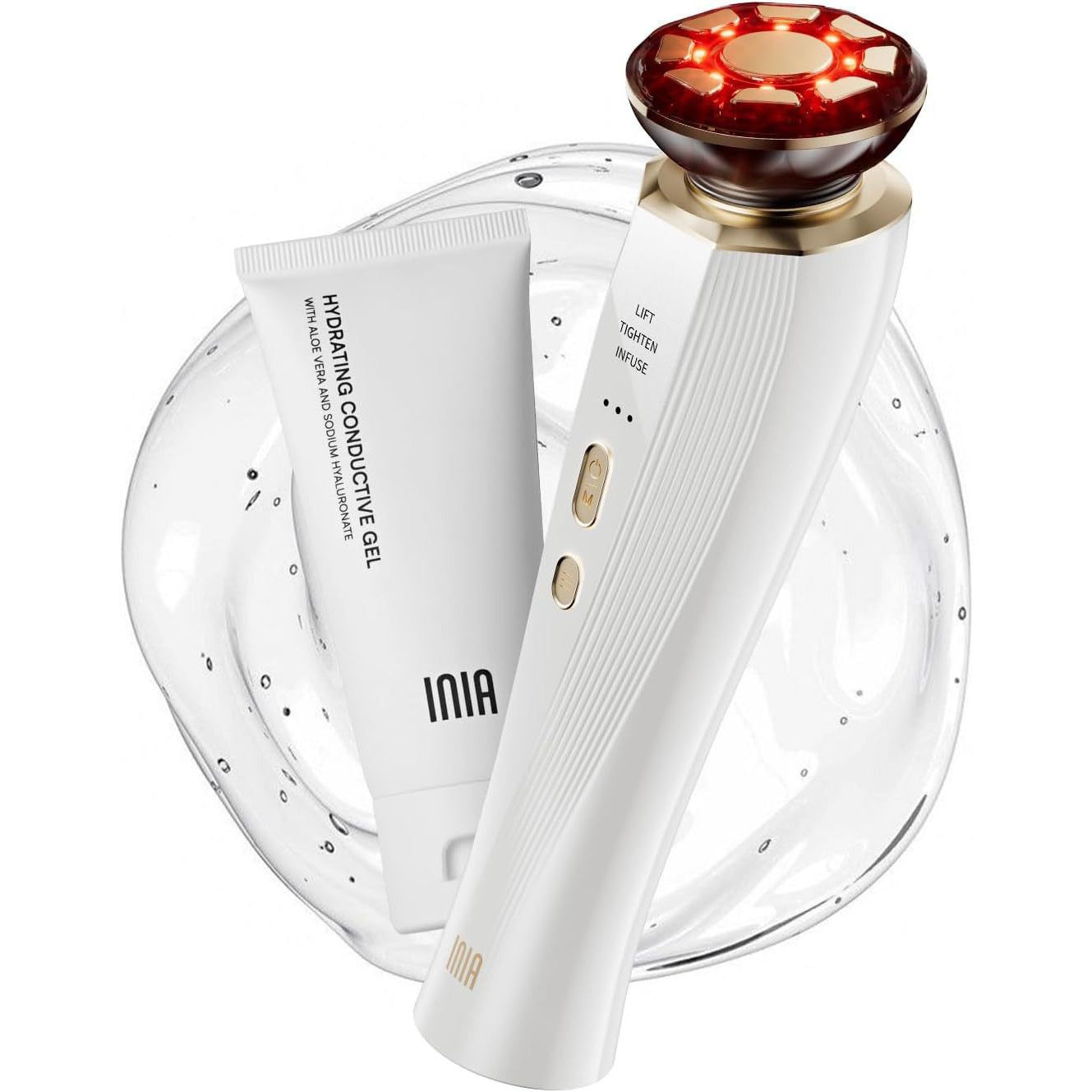 Microcurrent Face Lift Device with Red Light Therapy — Sculpt, Firm & Glow at Home