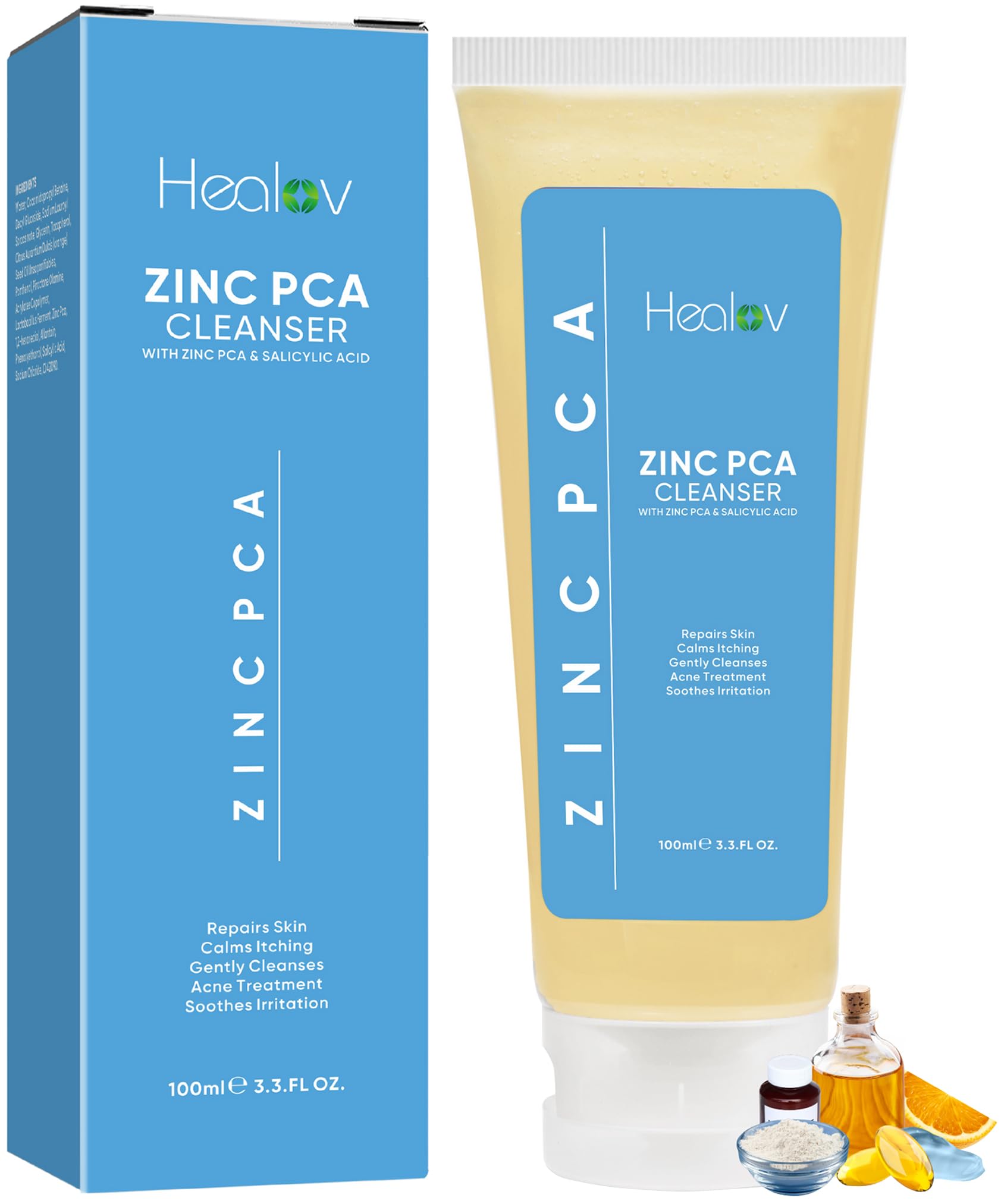Zinc Face & Body Wash – Calming Cleanser for Acne, Eczema, Rosacea & Sensitive Skin